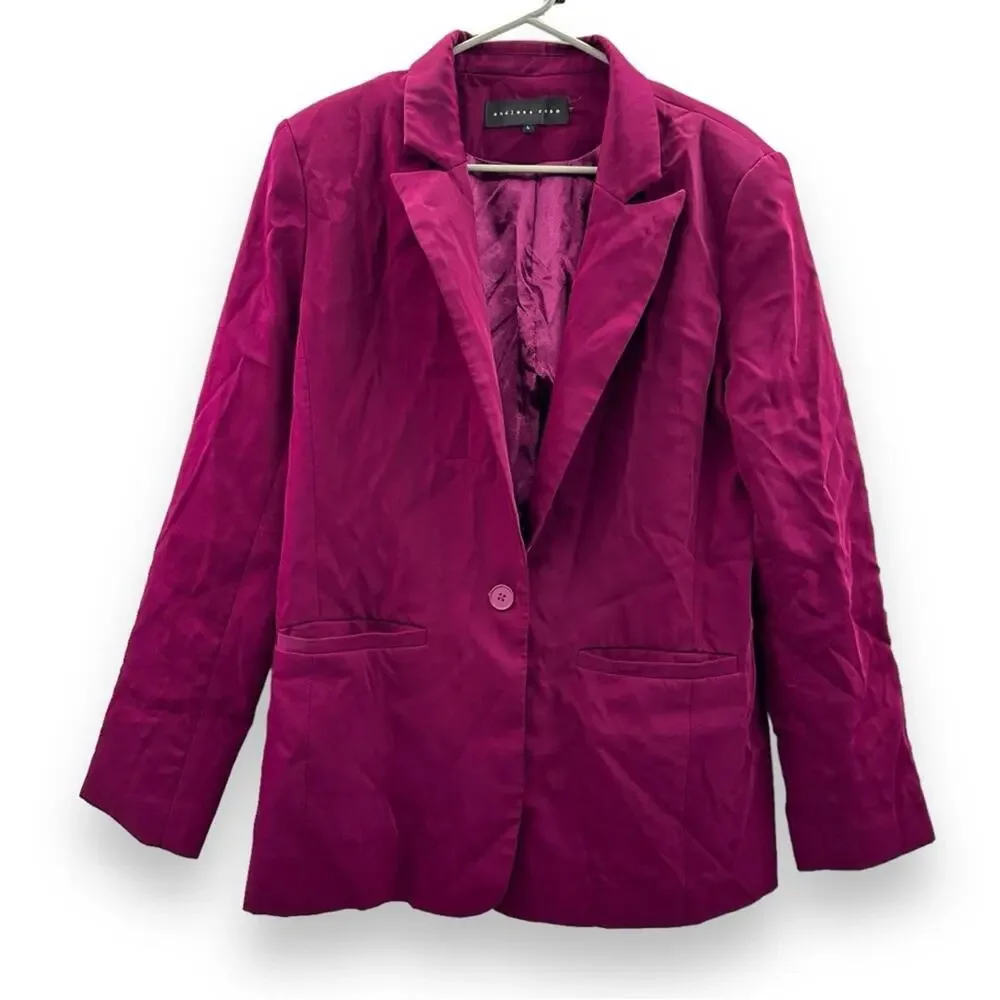 RTR Endless Rose Purple‎ Pink Single Breasted Long Sleeve Blazer Sz L